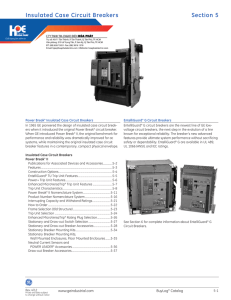 Insulated Case Circuit Breakers Section 5