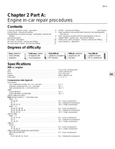 Chapter 2 Part A: Engine in-car repair procedures