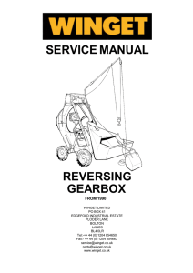 SERVICE MANUAL REVERSING GEARBOX
