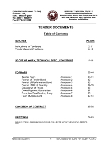 tender documents - Qatar National Cement Company
