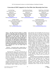 Conversion of UHF Composite Low Pass Filter into Microstrip