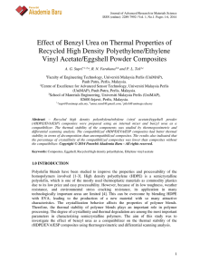 Akademia Baru Effect of Benzyl Urea on Thermal Properties of