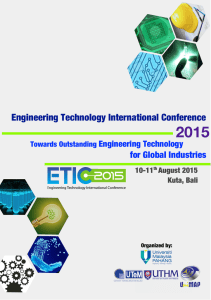 Program Book - Towards Outstanding Engineering Technology for