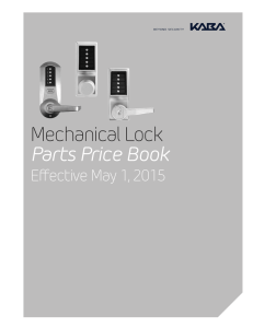 Mechanical Lock Parts Price Book