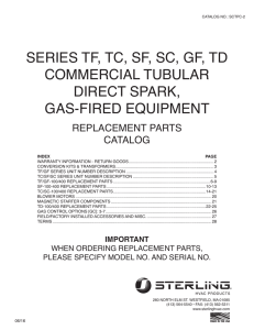 Replacement Parts Catalog for Commercial Tubular