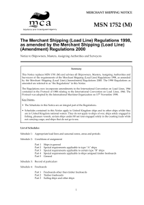 MSN 1752 (M): The Merchant Shipping (Load Line)