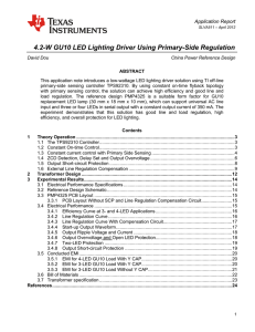4.2-W GU10 LED Lighting Driver Using Primary