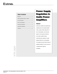 Power Supply Regulation in Audio Power Amplifiers