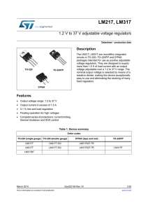 1.2 V to 37 V adjustable voltage regulators