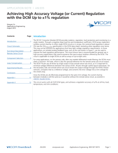 Achieving High Accuracy Voltage (or Current) Regulation