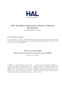 ADC Resolution Enhancement Based on Shannon - HAL-Insu