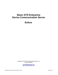 Enfora DCS Manual - GeoTelematic Solutions, Inc.