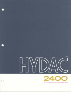 HYDAC 2400 Hybrid Digital/Analog Computer, 1963