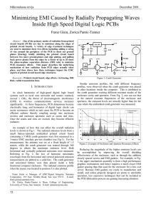 Minimizing EMI Caused by Radially Propagating Waves Inside High