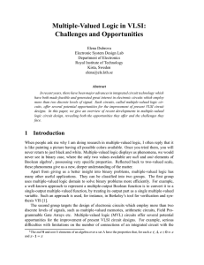 Multiple-Valued Logic in VLSI: Challenges and Opportunities