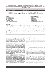 CMOS Domino Logic Circuit for High Speed Performance