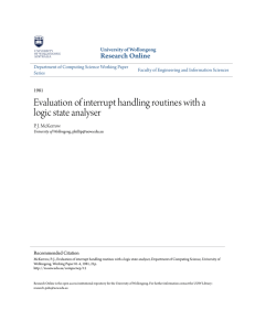 Evaluation of interrupt handling routines with a logic state analyser