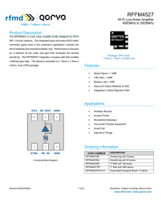 RFMD Datasheet Template