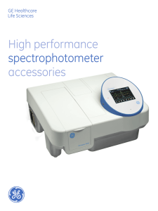 High performance spectrophotometer accessories