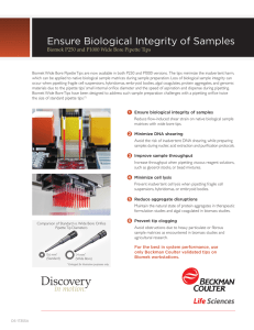 Ensure Biological Integrity of Samples
