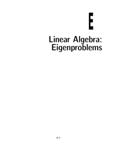 E Linear Algebra: Eigenproblems