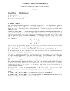 Matrices III