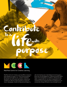 View our Corporate Brochure - MacPhee Centre for Creative Learning