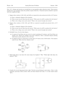 Physics 338 Analog Electronics Problems Summer 2016 Note: A.C.