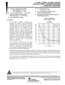 Advanced LinCMOS (TM) Low-Noise Precision