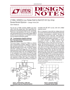 DN254 - LT1806: 325MHz Low Noise Rail-to-Rail SOT-23 Op