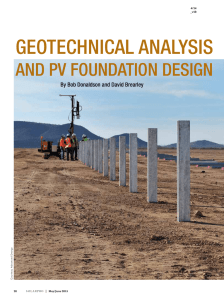 Geotechnical Analysis and PV Foundation Design