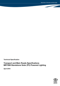 MRTS98 Technical Specification - Department of Transport and