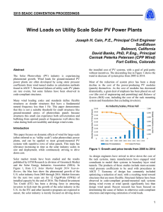 Wind Loads on Utility Scale Solar PV Power Plants