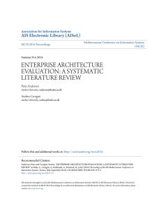 enterprise architecture evaluation: a systematic literature review