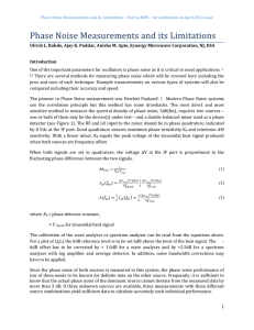 Phase Noise Measurements And System Comparisons