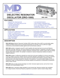 dielectric resonator oscillator (dro-1000)