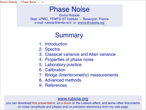 Phase noise - Enrico Rubiola