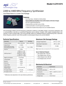 2200 to 4400 MHz Frequency Synthesizer