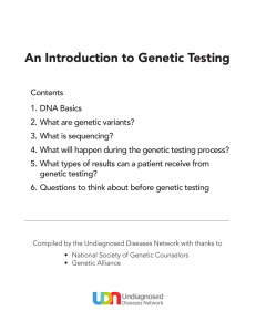 An Introduction to Genetic Testing