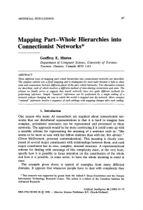 Mapping Part-Whole Hierarchies into Connectionist Networks*
