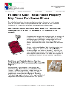 Failure to Cook These Foods Properly May Cause Foodborne Illness