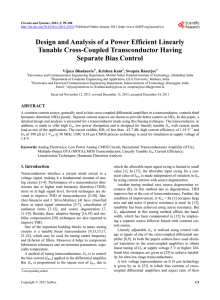 Design and Analysis of a Power Efficient Linearly Tunable Cross
