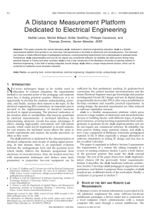 A Distance Measurement Platform Dedicated to Electrical Engineering