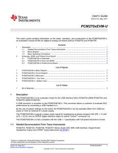 PCM270xEVM-U User`s Guide