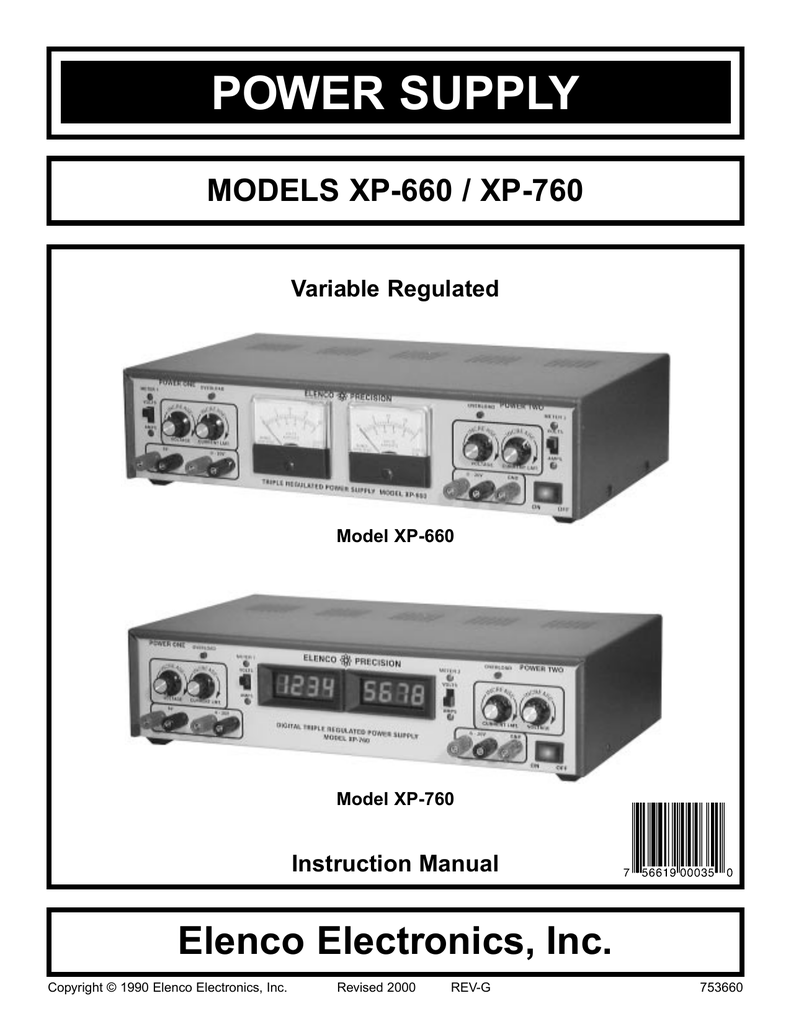 Elenco Xp 660 v 1a Dual Scale Panel Meter