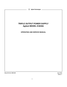 Agilent E3630A Triple Output Power Supply