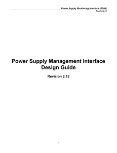 Power Supply Management Interface Design Guide
