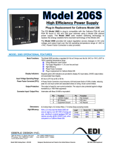 EDI Model 206S High Efficiency Power Supply