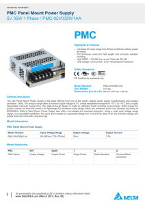 PMC Panel Mount Power Supply 5V 35W 1 Phase / PMC