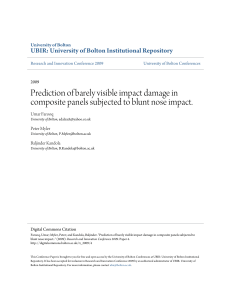 Prediction of barely visible impact damage in composite panels